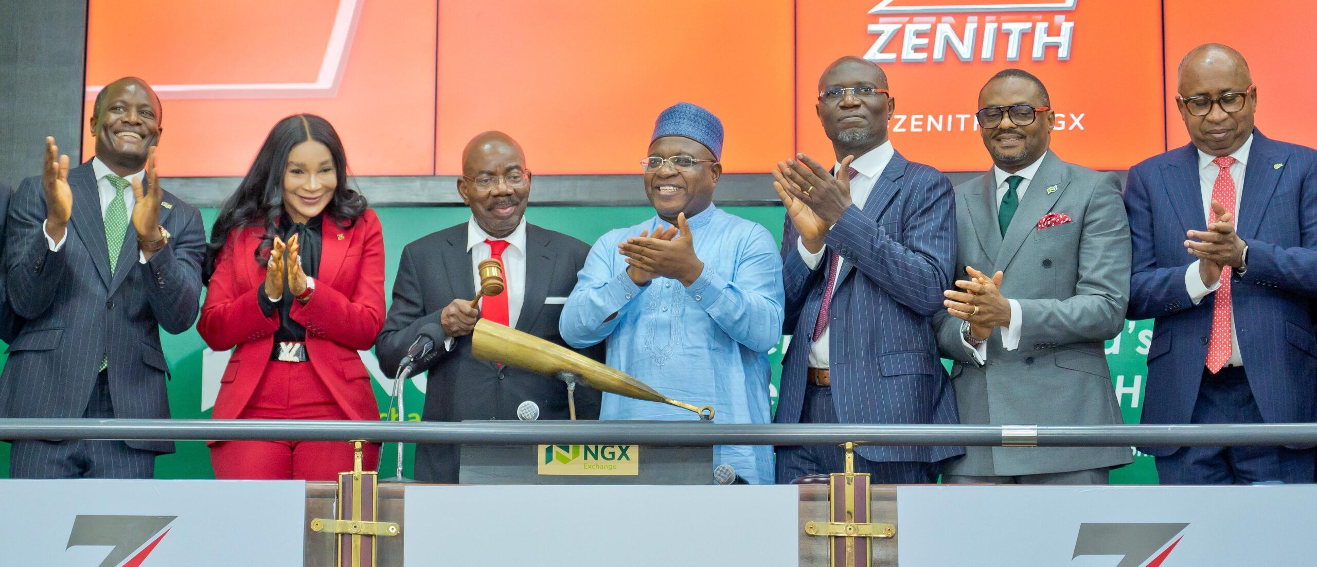 Jim Ovia, Founder-Chairman Zenith Bank, Reaffirms Strong Commitments To Shareholder Value At The NGX Closing Gong Ceremony