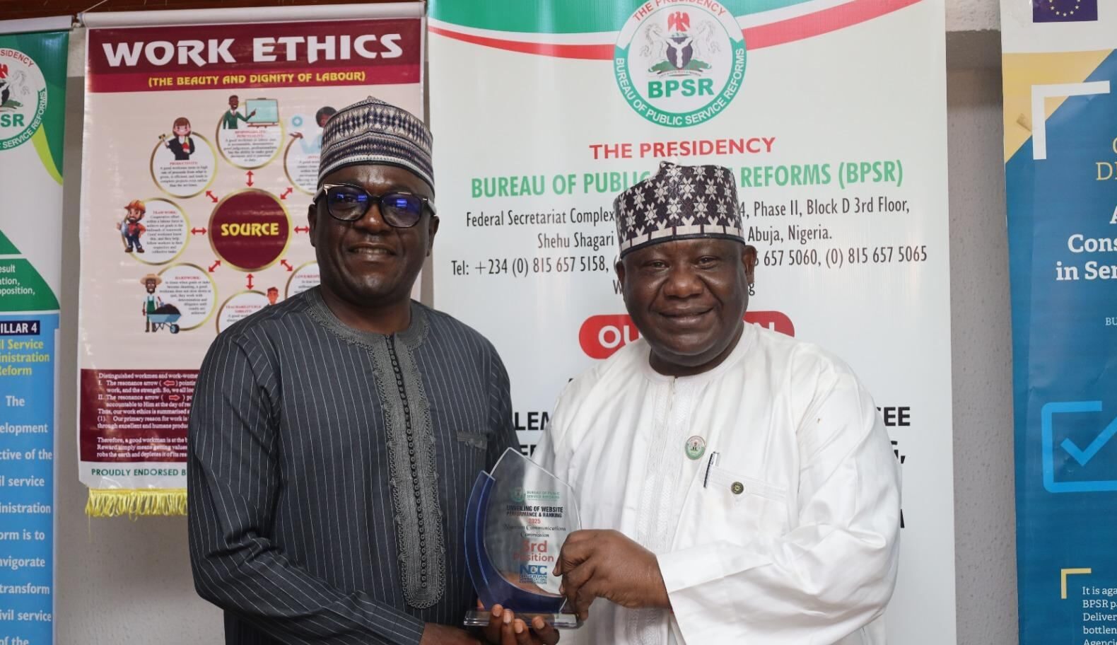 3 Weeks After PEBEC Rates NCC As One Of Nigeria’s Top Five Best-Performing FG Agencies, BPSR Ranks The Regulator Among Top 3 MDAS In Best Website Performance In 2025