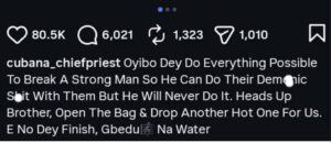 Cubana Chief Priest Stands Strong Behind Davido After GRAMMYs Defeat To Tyla