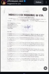 Dami Takes Legal Action Against Ex-Boyfriend, Portable