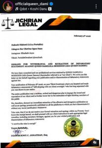 Dami Takes Legal Action Against Ex-Boyfriend, Portable