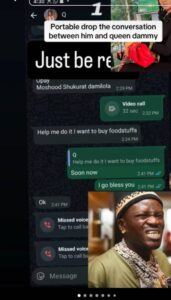 Portable Drops Receipts After Queen Dami Files Petition