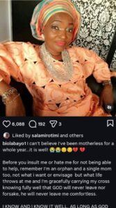 Biola Bayo Remembers Late Mother, Hits Back At Critics