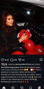 Nkechi BlessingIn Cloud Nine Over New Car Gift From Partner