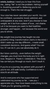 “Being Fat Isn’t The Problem” – Eniola Badmus Empowers Plus-Size Women