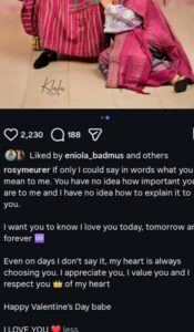 Valentine’s Day Dlues: As Tonto Dikeh Warns Against Valentine’s Immoral Sex, Meurer Re Enacts Heart Felt Love For Churchill