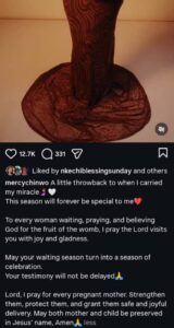 Mercy Chinwo Shares Maternity Memories, Prays For Trying To Conceive Women