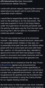 Cooking For The Vulnerable: Actress Sarah Martins Refutes Commissioner Wahab's Claims, Says Seyi Tinubu Supports The Initiative