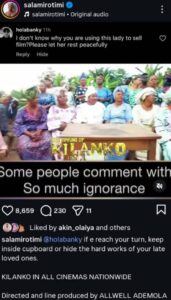 “Some People Comment with So Much Ignorance” — Rotimi Salami Hits Back Over Late Allwell Ademola Movie