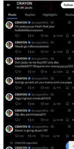 Nigerian Singer, Crayon, Rants On X, Calls Out Don Jazzy, Rema, Mavin Records, Tega