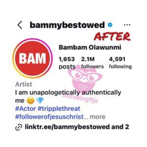 Surprise As Actress Bambam Reverts To Maiden Name