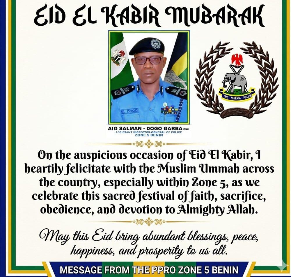 AIG Salman-Dogo Garba Felicitates With Muslims On Eid-El-Kabir, Assures Residents Of Delta And Edo States Of Adequate Security Arrangements During Celebrations