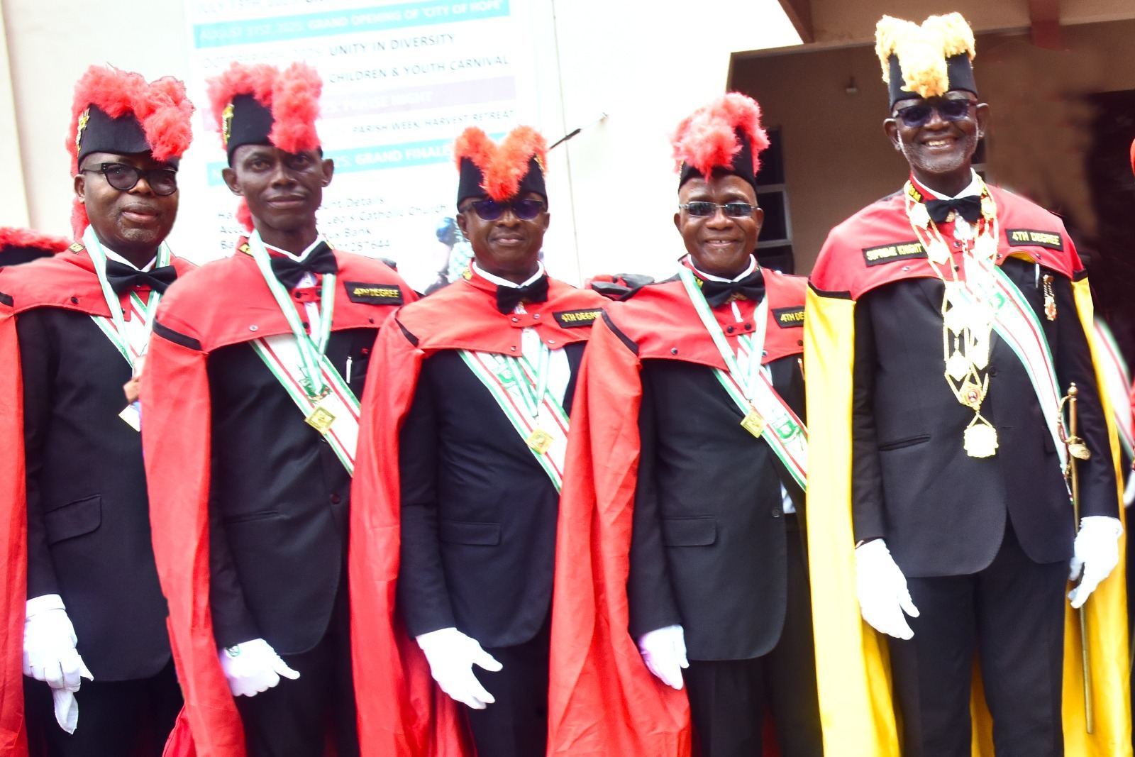 Sir Steve Adehi Congratulates Fourth Degree Knights Of St. Mulumba On Admission, Investiture In Lagos