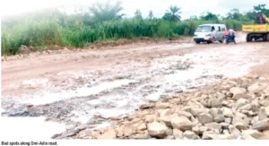 Old Abeokuta Ibadan road potholes FUNAAB FCE Ogun Police