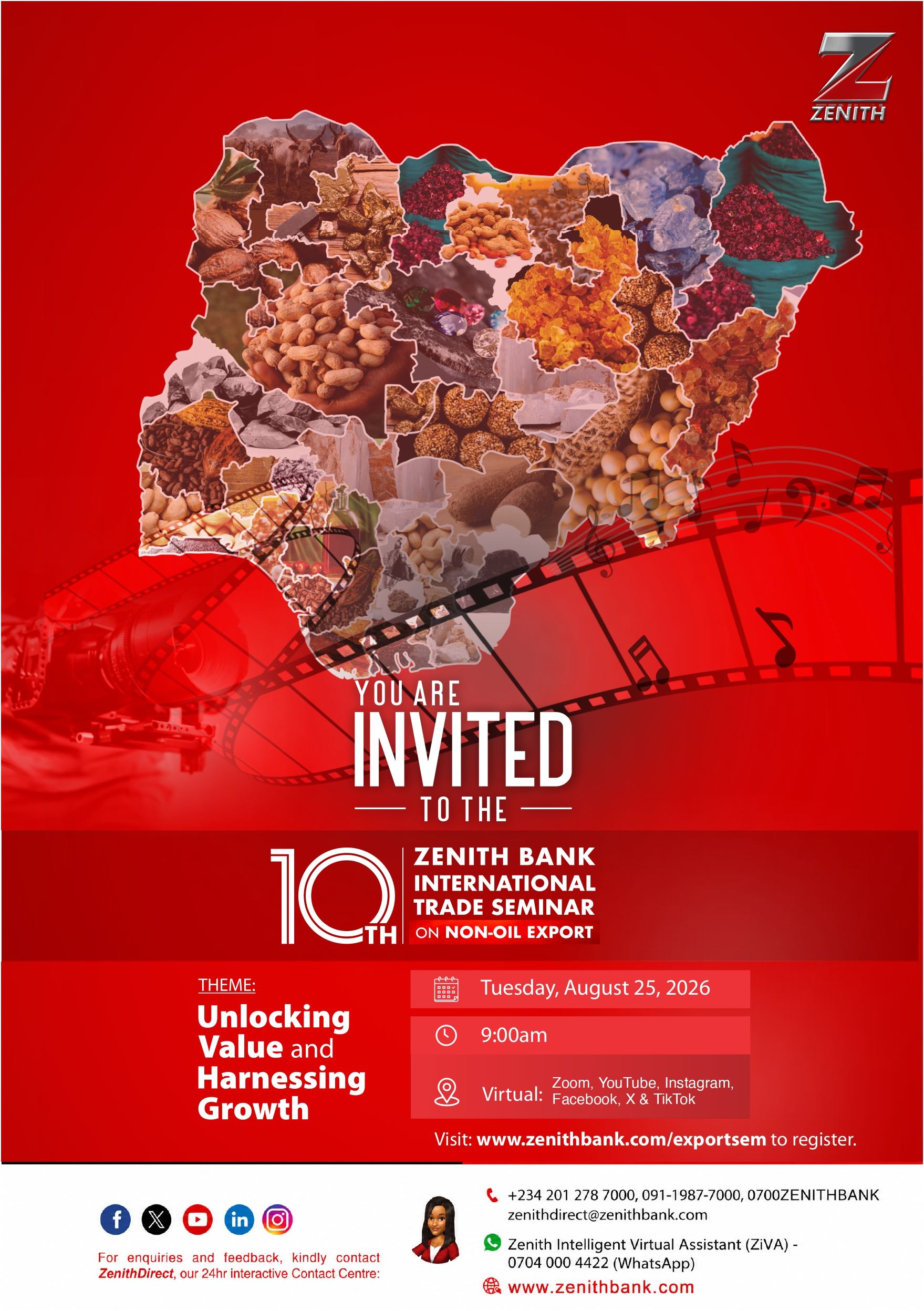 Zenith Bank to host 10th International Trade Seminar on Unlocking Value in Non-Oil Exports