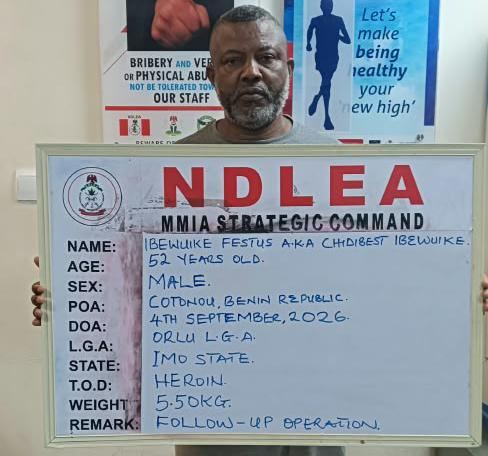 After Two Years Of Hiding, NDLEA Arrests One Of Nigeria’s Most Wanted Drug Kingpins In Cotonou