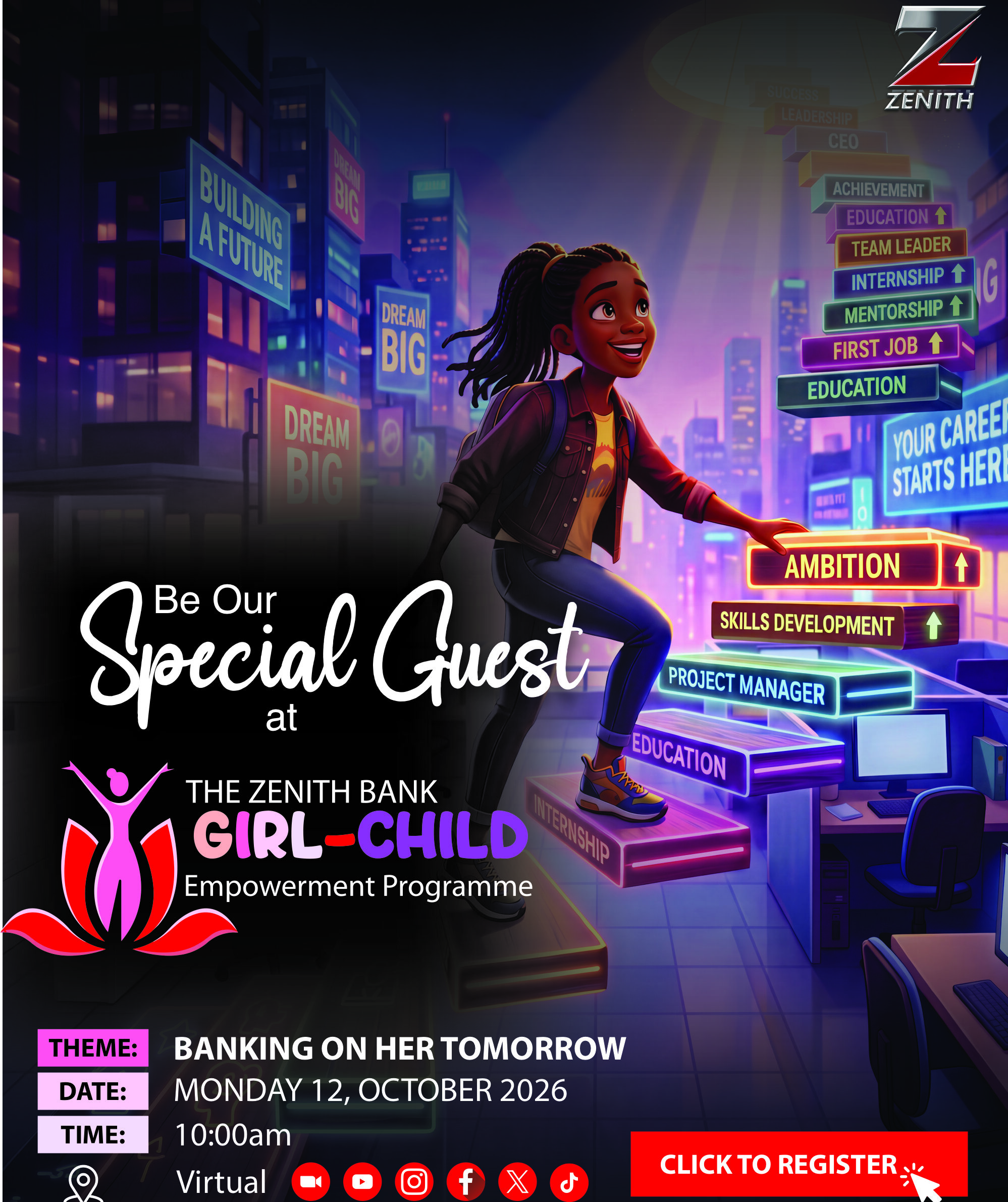 Zenith Bank Launches Maiden Girl-Child Empowerment Skills To Develop Confidence, Pursue Aspirations And Tap Into Meaningful Opportunities October 12 {How To Register}